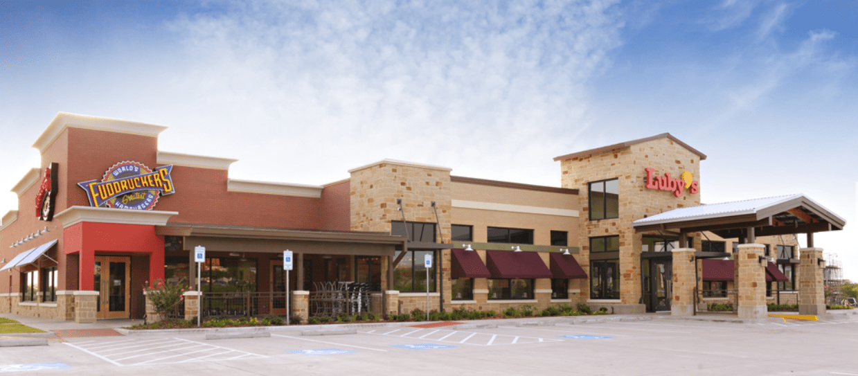 Commercial building spaces rented by Luby’s and Fuddruckers